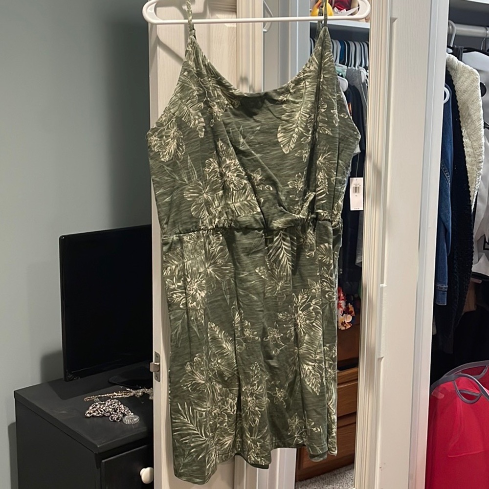 Old Navy Waist-Defined Printed Slub-Knit Midi Dress. Size: XL